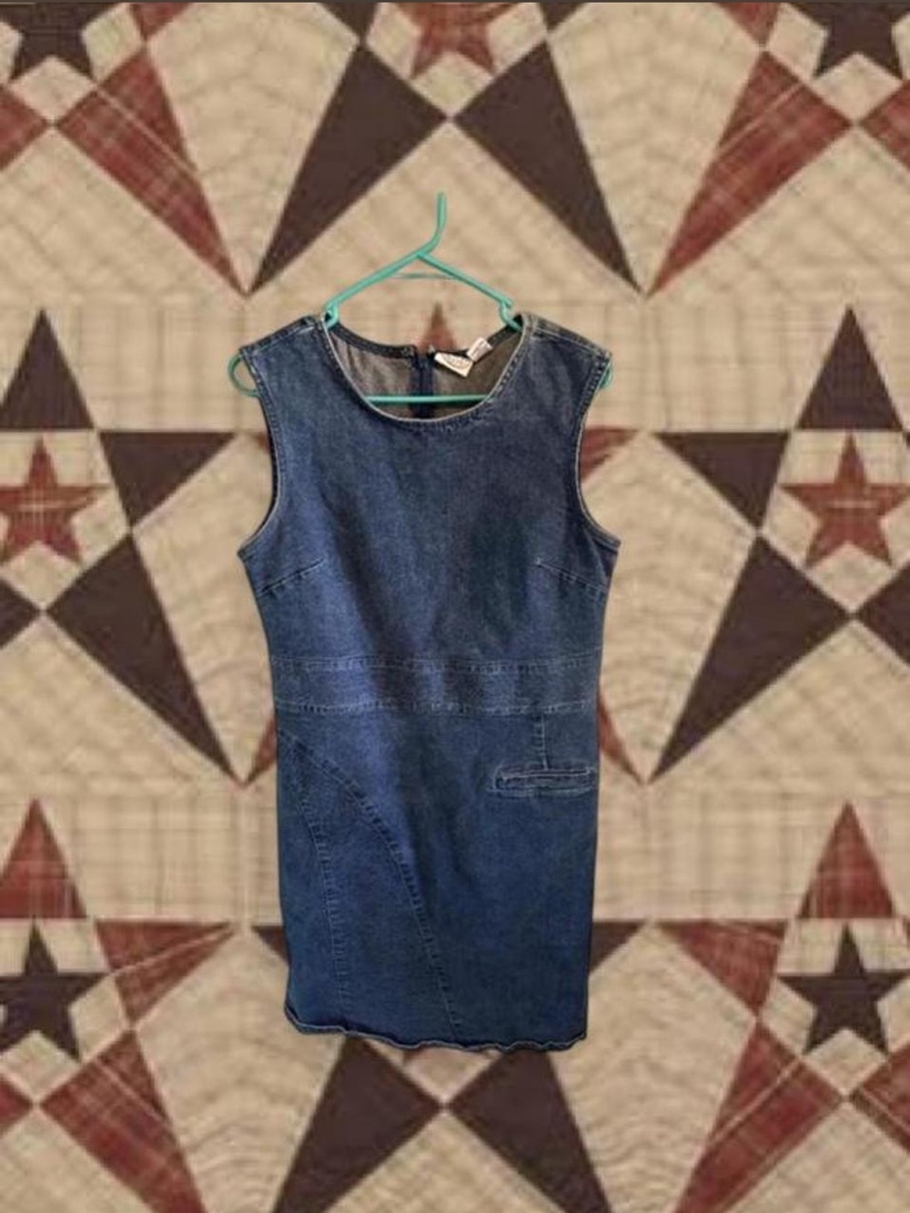 Vintage Carolina Blues Cotton Denim Dress with Pockets